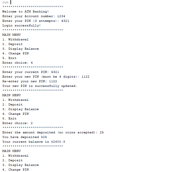 ATM Machine with Java Object Oriented Program