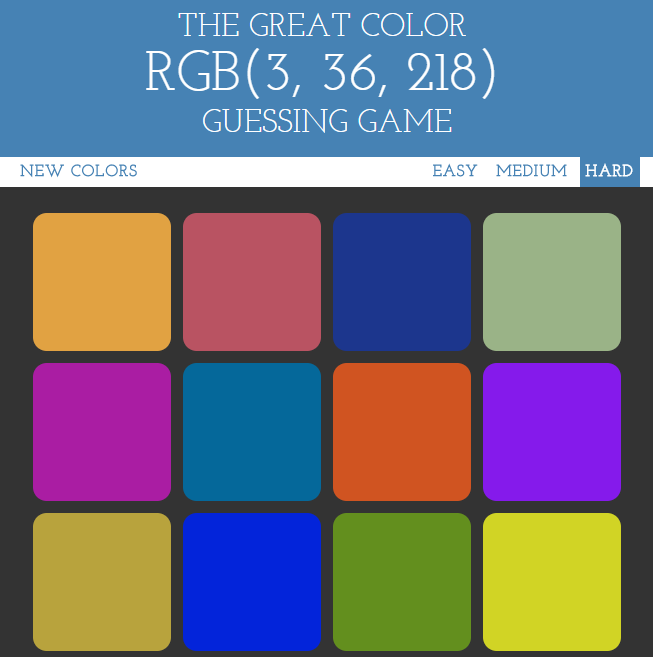 3x3 color game